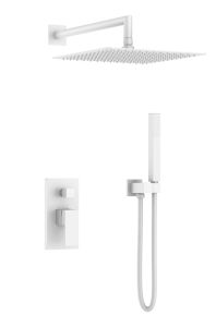 Смеситель встроенный для душа Boheme QUBIC Matt White
