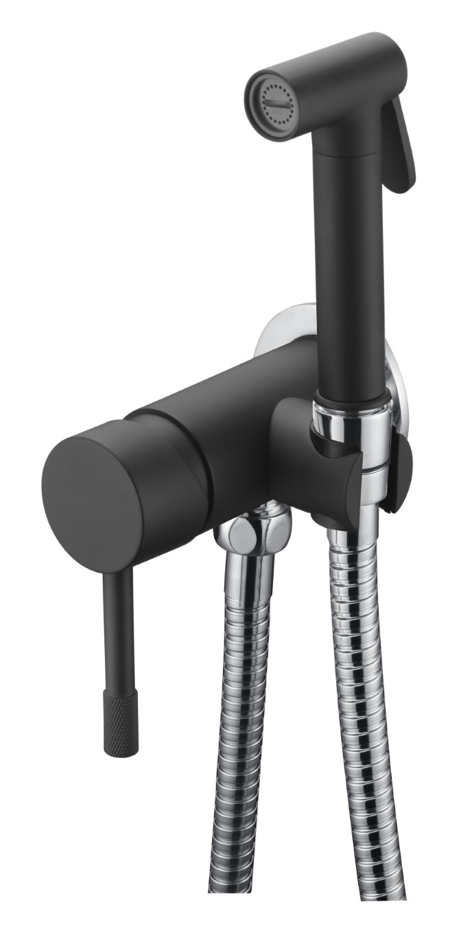 Фото Смеситель гигиенический Boheme Uno Black Chrome