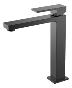 Смеситель для умывальника высокий Boheme Qubic Shine Gun Metal
