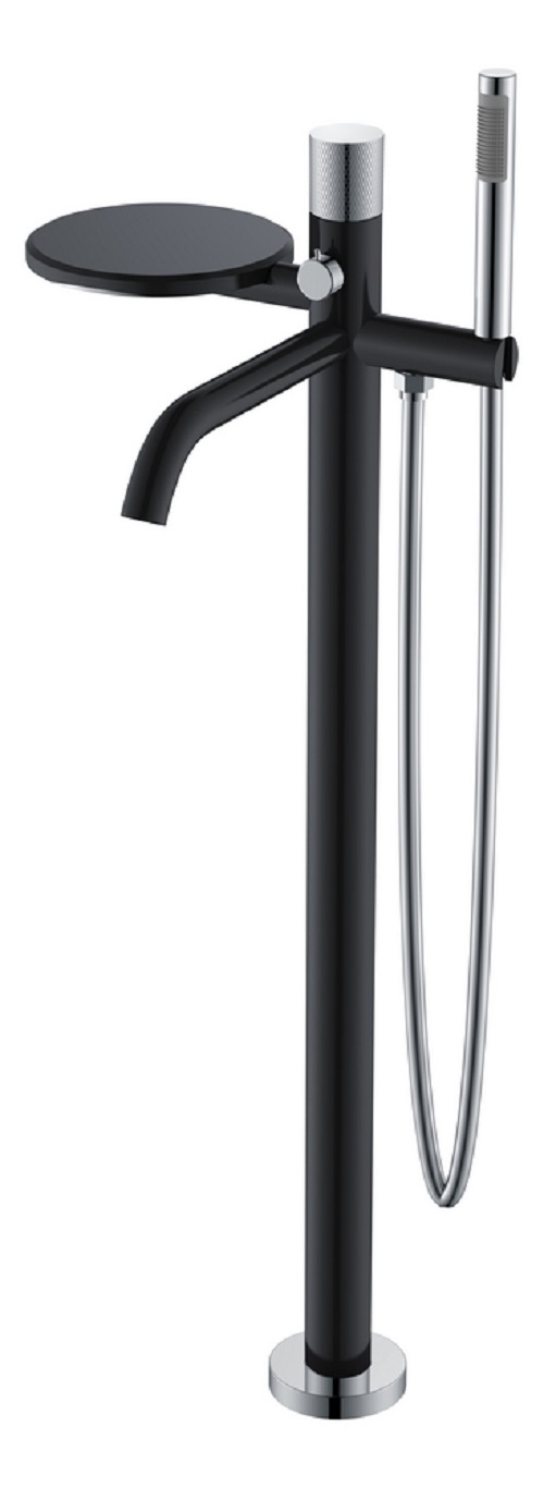 Фото Смеситель напольный Boheme Stick Black Chrome