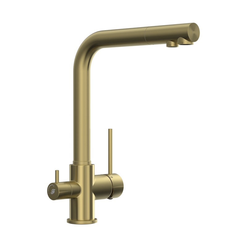 Дополнительное фото №3 Смеситель Elghansa KITCHEN 56A5216-MattGold для кухни однорычажный (для фильтра) с боковым пе
