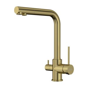 Смеситель Elghansa KITCHEN 56A5216-MattGold для кухни однорычажный (для фильтра) с боковым пе