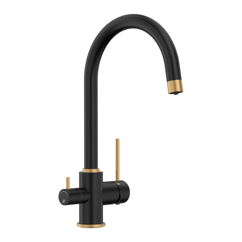 Дополнительное фото №4 Смеситель Elghansa KITCHEN 56B5216-BlackGold для кухни однорычажный (для фильтра) с боковым пе