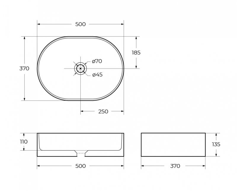 Дополнительное фото №6 Раковина Belbagno 500х370х137