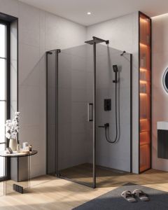 Душевой угол Cezares SLIDER-AH-1-90-100/110-GRIGIO-NERO