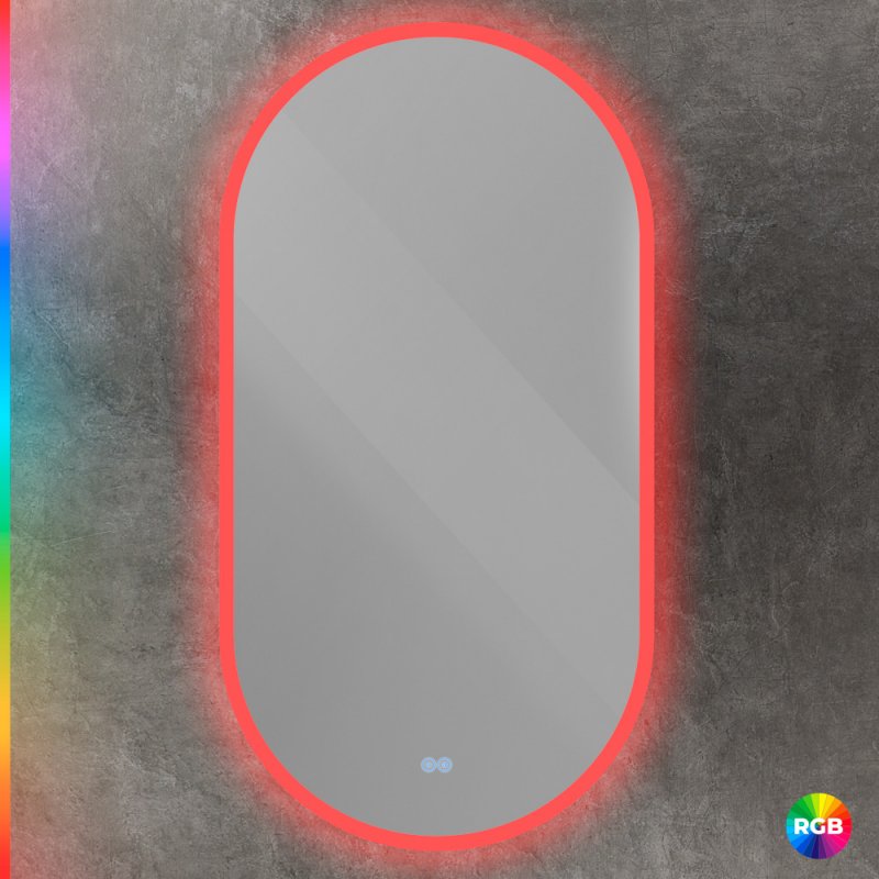 Дополнительное фото №6 Зеркало Belbagno CZR-SPC-ELS-550-1050-RGB-TCH с встроенным светильником и сенс.выкл.