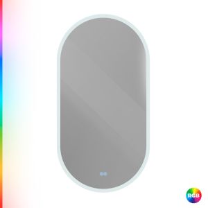 Зеркало Belbagno CZR-SPC-ELS-550-1050-RGB-TCH с встроенным светильником и сенс.выкл.