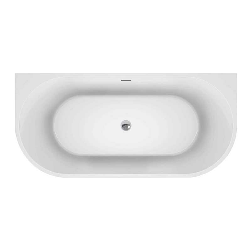 Дополнительное фото №4 Ванна акриловая пристенная Belbagno BB710-1500-750 со сливом-переливом