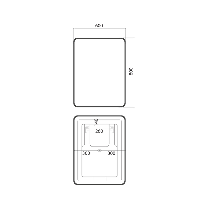 Дополнительное фото №9 Зеркало Iddis Cloud 60 с подсветкой и подогревом 600x800x30