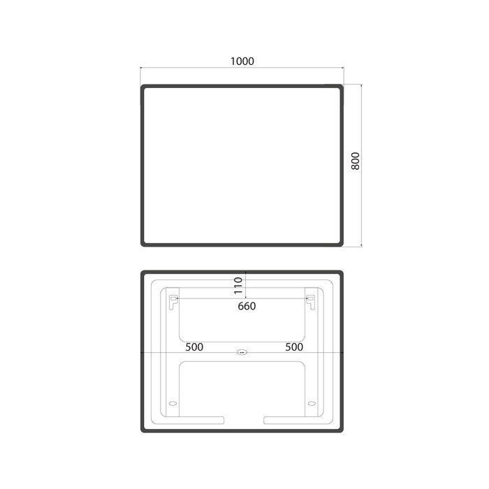 Дополнительное фото №4 Зеркало Iddis Cloud 80 с подсветкой 1000x800x30