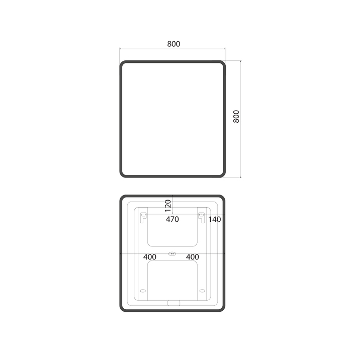 Дополнительное фото №5 Зеркало Iddis Cloud 80 с подсветкой 800x800x30