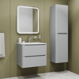 Тумба Iddis Edifice 60 подвесная с раковиной, светло-серый