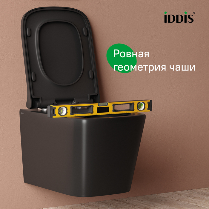Дополнительное фото №1 Комплект 2в1: подвесной унитаз и биде Iddis Bild, чёрный матовый