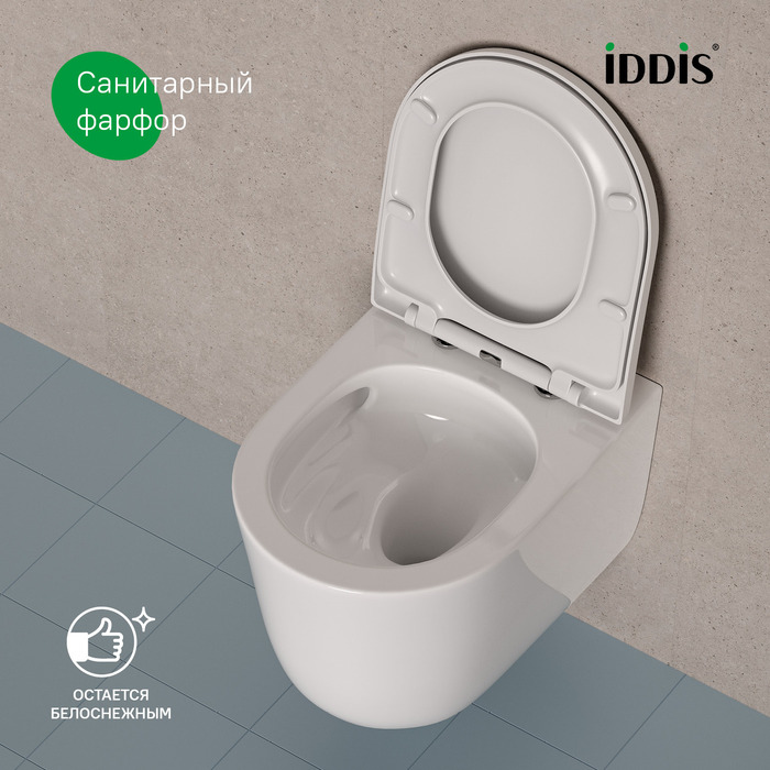 Дополнительное фото №1 Унитаз подвесной Iddis Slide, белый глянцевый
