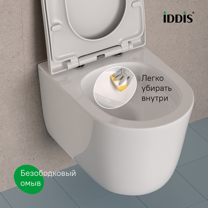 Дополнительное фото №8 Унитаз подвесной Iddis Slide, белый глянцевый