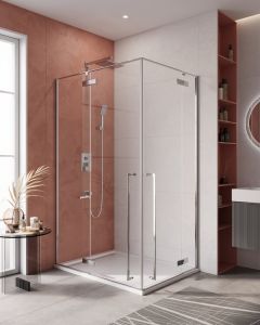 Душевой угол Cezares Liner L 120*90*195 распашные двери с микролифтом, хром