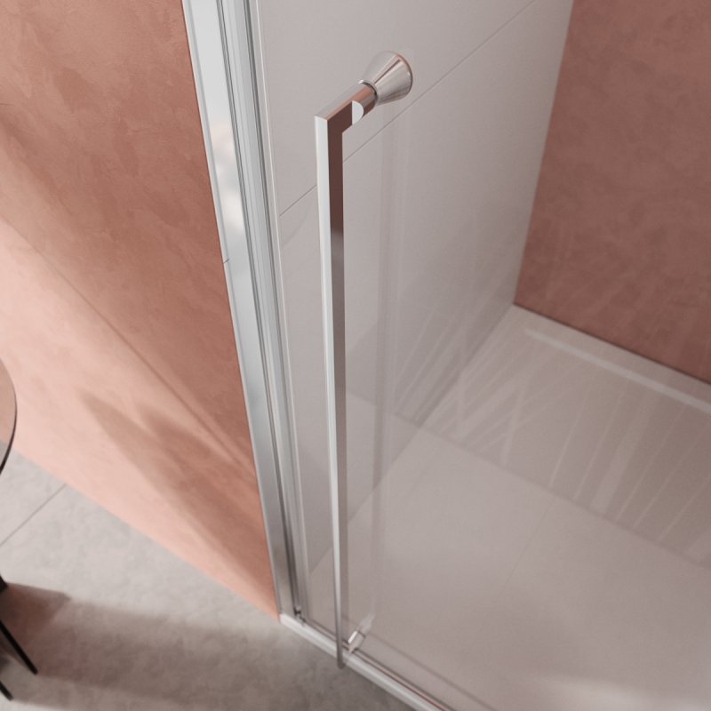 Дополнительное фото №1 Душевая дверь Cezares Liner R 120*195 распашная дверь с микролифтом, хром