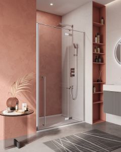 Душевая дверь Cezares Liner R 120*195 распашная дверь с микролифтом, хром
