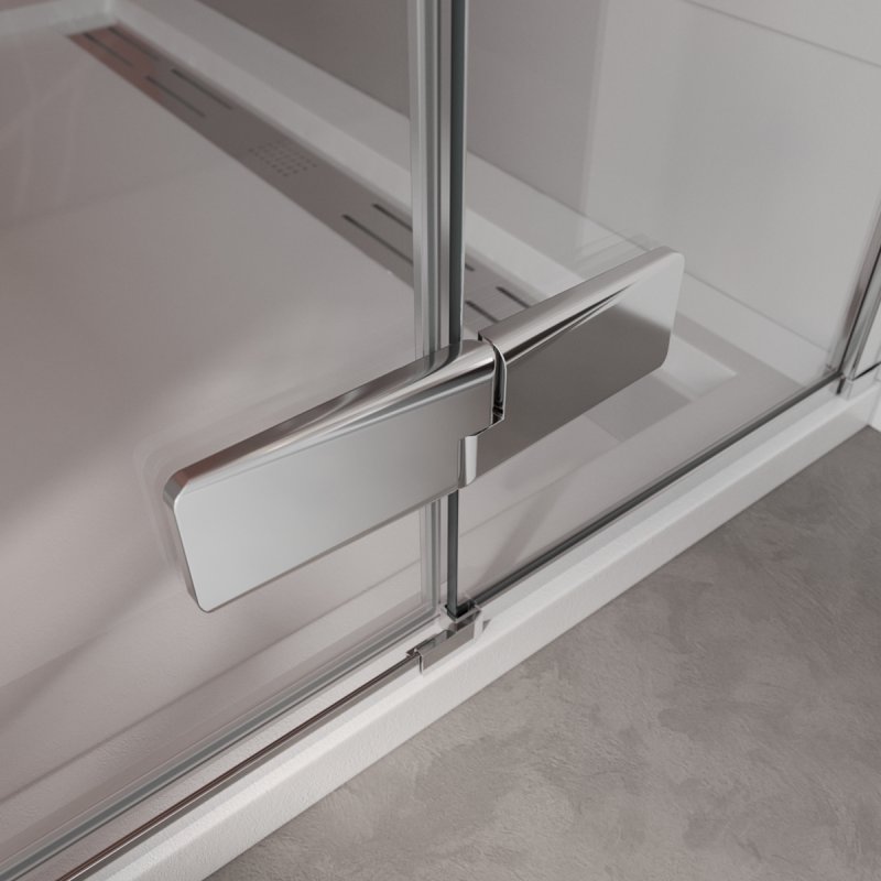 Дополнительное фото №3 Душевая дверь Cezares Liner R 90*195 распашная дверь с микролифтом, хром