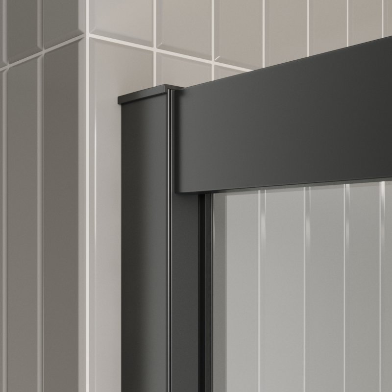 Дополнительное фото №3 Душевой уголок Belbagno Luce 90*90*195, раздвижные двери, черный