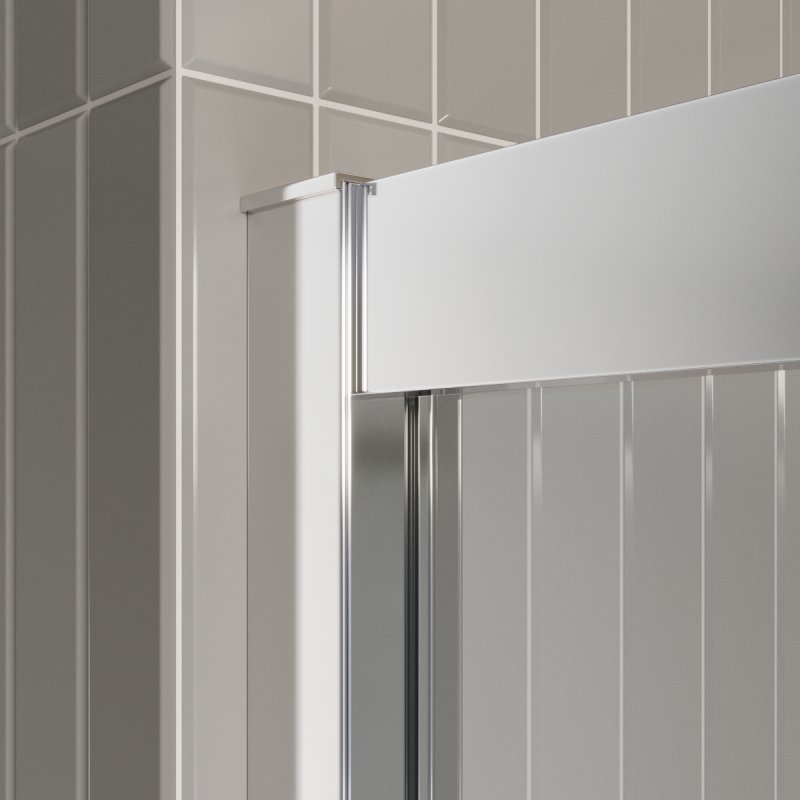 Дополнительное фото №1 Душевой уголок Belbagno LUCE-A-22-100+20-C-Cr, раздвижные двери, хром