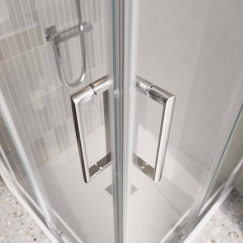 Дополнительное фото №8 Душевой уголок Belbagno LUCE-A-22-100+20-C-Cr, раздвижные двери, хром