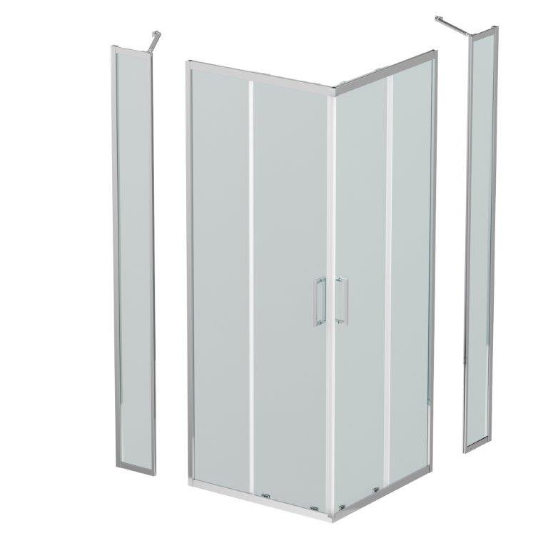 Дополнительное фото №6 Душевой уголок Belbagno LUCE-A-22-80+25-C-Cr, раздвижные двери, хром