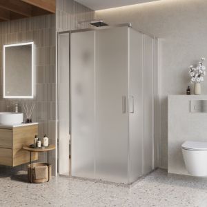 Душевой уголок Belbagno LUCE-A-22-90+20-P-Cr, раздвижные двери, хром
