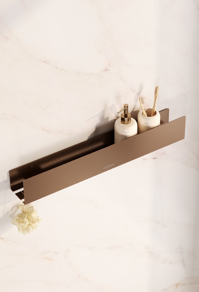 Дополнительное фото №2 Полка подвесная Boheme Free 60см Copper Brushed