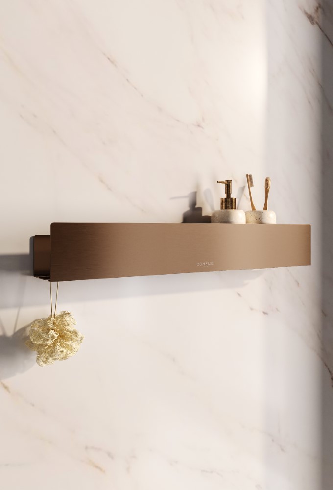 Дополнительное фото №3 Полка подвесная Boheme Free 60см Copper Brushed
