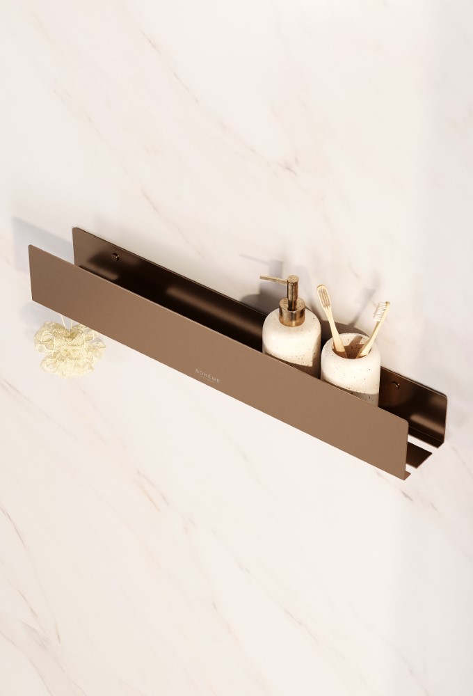 Дополнительное фото №4 Полка подвесная Boheme Free 60см Copper Brushed