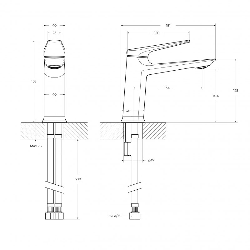 Дополнительное фото №1 Смеситель для раковины Cezares Liner однорычажный, хром