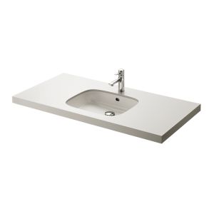 TOTO Public Раковина 54x46см, встраиваемая снизу, с переливом, CeFiONtect, цвет: белый