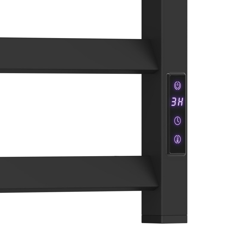 Дополнительное фото №1 PN18848B Полотенцесушитель электрический Point Атлант П8 400x800, диммер справа, черный