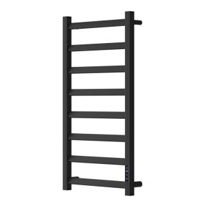 PN18848B Полотенцесушитель электрический Point Атлант П8 400x800, диммер справа, черный