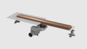 Душевой лоток Premium Linear 80см, нерж.сталь COPPER BRUSHED