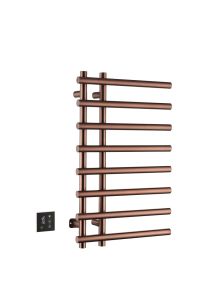 Полотенцесушитель электрический круглый сухой COPPER BRUSHED