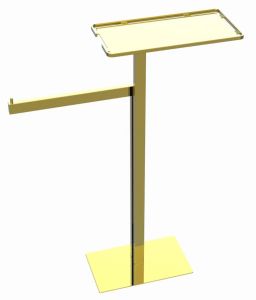 Стойка напольная с полкой и полотенцедержателем GOLD