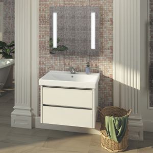 Тумба Comforty Дублин-75 белый глянец с раковиной Comforty 8057