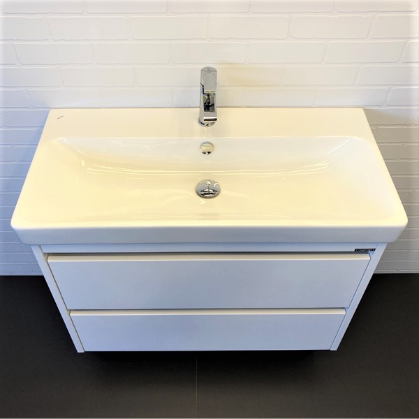 Дополнительное фото №3 Тумба Comforty Дублин-89 белый глянец с раковиной Ариадна 90