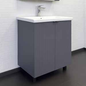 Тумба Comforty Лима-70 Н антрацит с раковиной Como 70