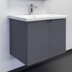 Тумба Comforty Лима-70 П антрацит с раковиной Como 70