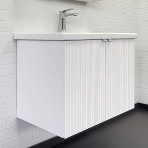 Тумба Comforty Лима-70 П белый матовый с раковиной Como 70
