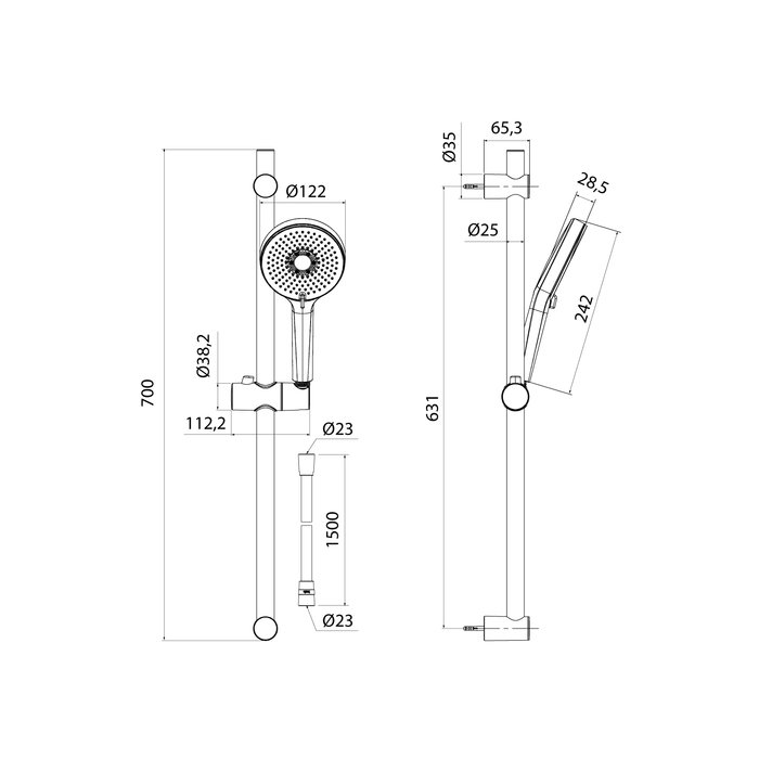 Дополнительное фото №9 Душевой гарнитур Iddis,OPH3C70i16