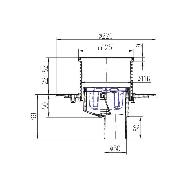 Дополнительное фото №1 Трап MCH 384 AC 12x12 черный