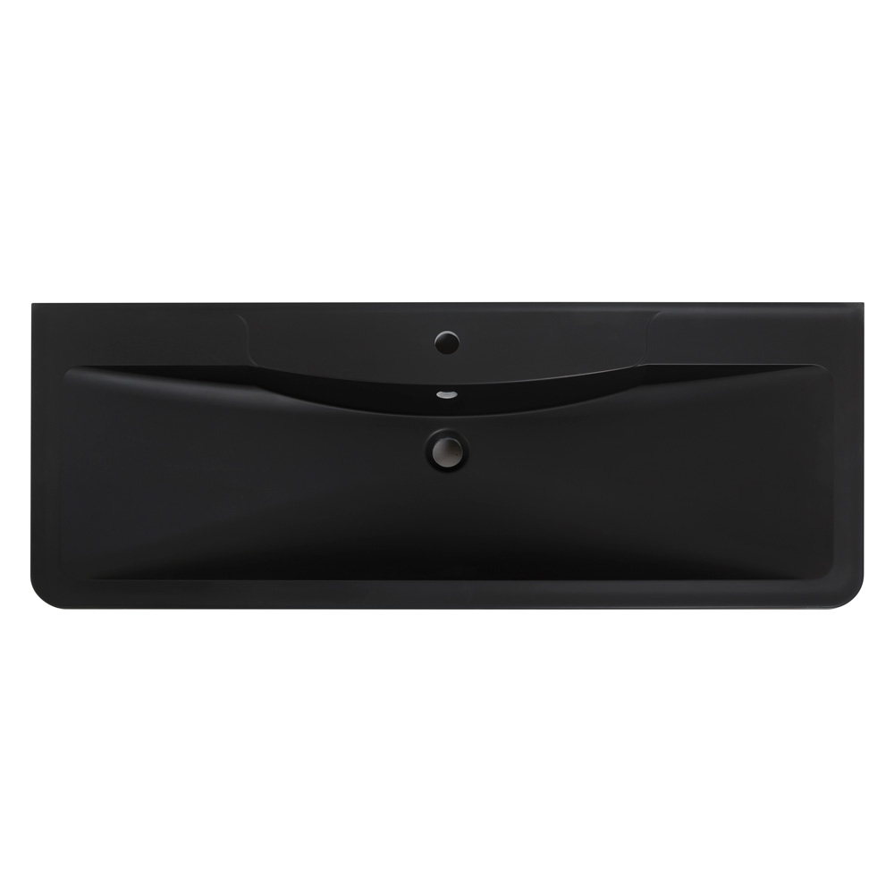 Дополнительное фото №1 Раковина из искусственного камня Belbagno 1200х455х145, чёрный матовый