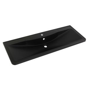 Раковина из искусственного камня Belbagno 1200х455х145, чёрный матовый