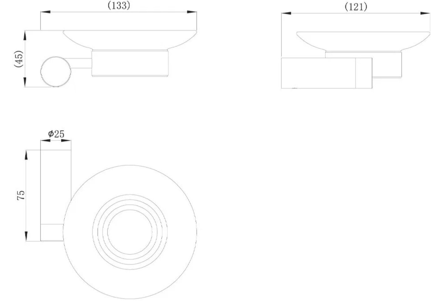 Дополнительное фото №1 Держатель для мыльницы Atalora Round Bathroom, хром