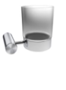 Одиночный держатель для стакана Atalora Round Bathroom, хром