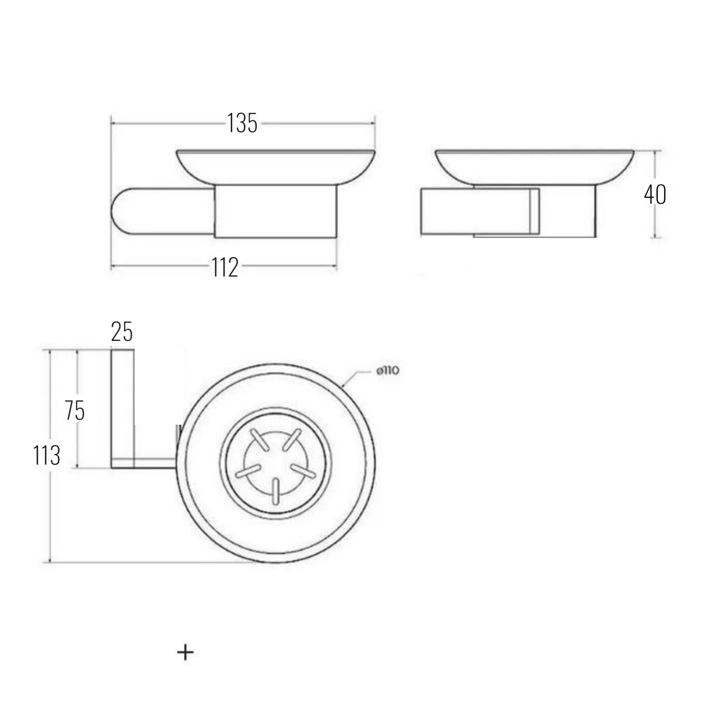 Дополнительное фото №1 Держатель для мыльницы Ribago Oval Bathroom, хром